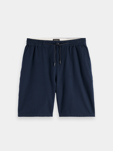 Fave Cotton-Linen Shorts - Navy