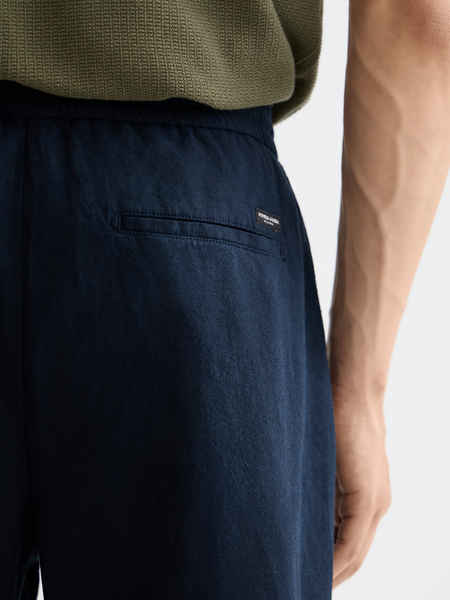Fave Cotton-Linen Shorts - Navy