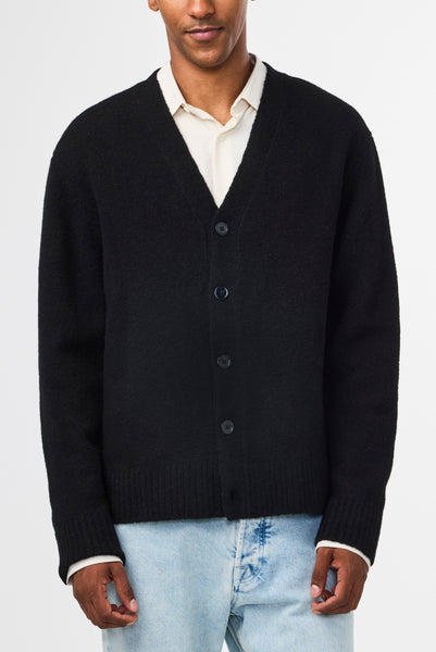 John 6683 Wool Blend Cardigan - Black