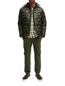Short Quilted Puffer Jacket - Field Green