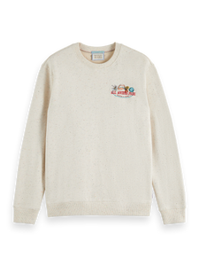 Embroidered Neps Sweat - Off White