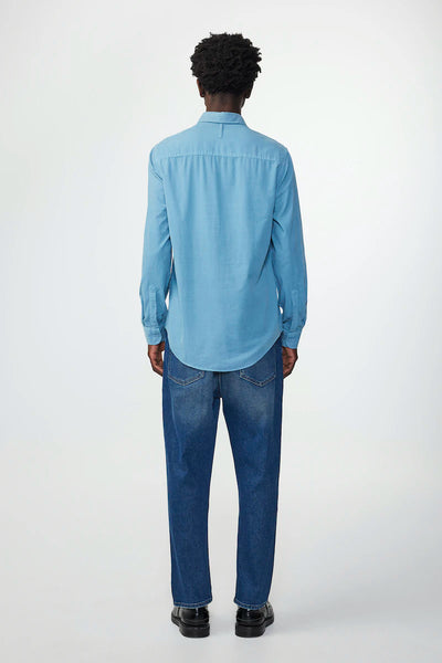 5082 Arne - Dust Blue Fine Corduroy Shirt