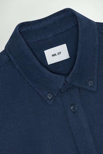 5082 Arne - Navy Blue Fine Corduroy Shirt