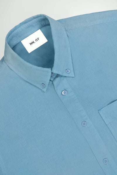 5082 Arne - Dust Blue Fine Corduroy Shirt