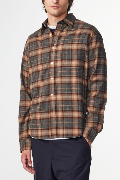 Deon 5465 Brown Check Shirt